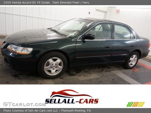 2000 Honda Accord EX V6 Sedan in Dark Emerald Pearl