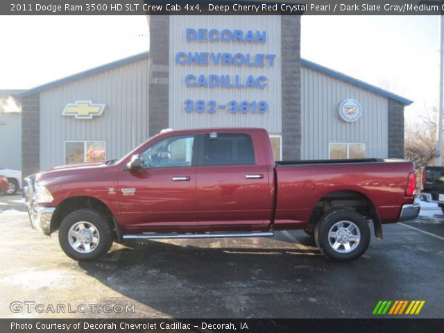 2011 Dodge Ram 3500 HD SLT Crew Cab 4x4 in Deep Cherry Red Crystal Pearl