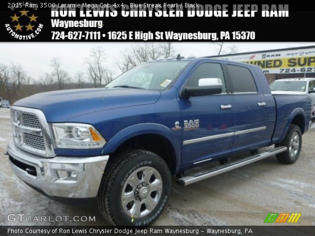 2015 Ram 3500 Laramie Mega Cab 4x4 in Blue Streak Pearl