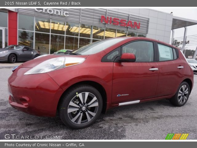 2015 Nissan LEAF S in Cayenne Red