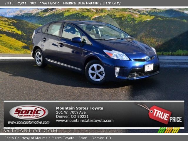 2015 Toyota Prius Three Hybrid in Nautical Blue Metallic