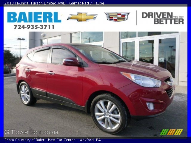 2013 Hyundai Tucson Limited AWD in Garnet Red