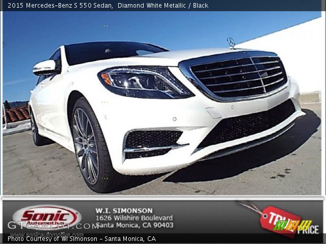 2015 Mercedes-Benz S 550 Sedan in Diamond White Metallic