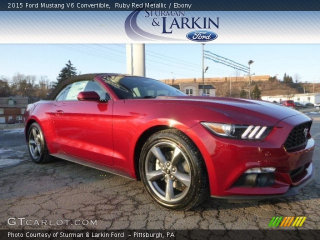 2015 Ford Mustang V6 Convertible in Ruby Red Metallic
