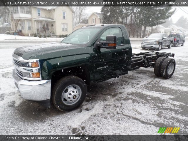 2015 Chevrolet Silverado 3500HD WT Regular Cab 4x4 Chassis in Rainforest Green Metallic