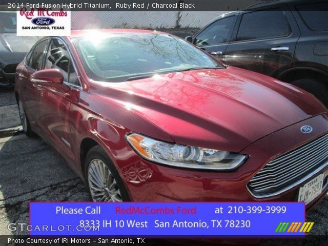 2014 Ford Fusion Hybrid Titanium in Ruby Red