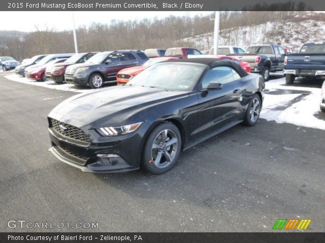 2015 Ford Mustang EcoBoost Premium Convertible in Black