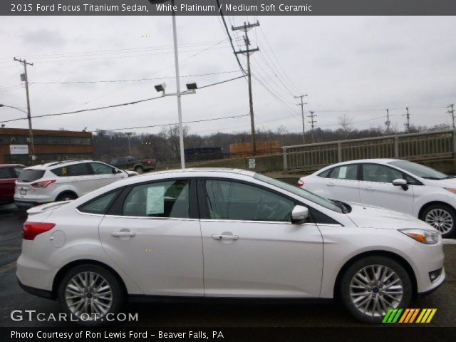 2015 Ford Focus Titanium Sedan in White Platinum