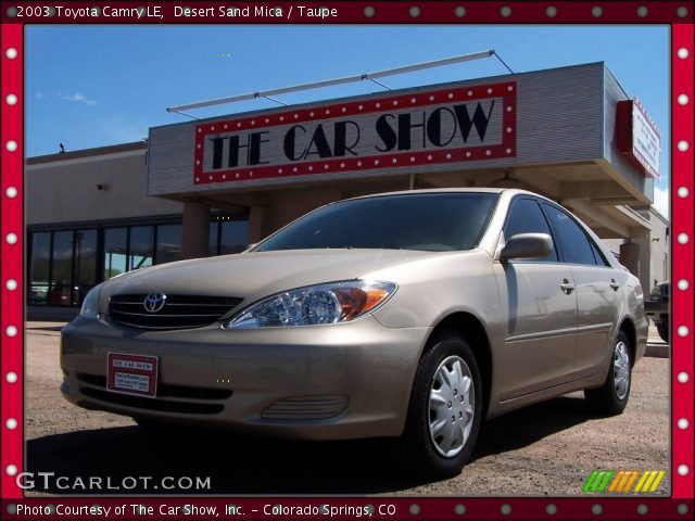 2003 Toyota Camry LE in Desert Sand Mica