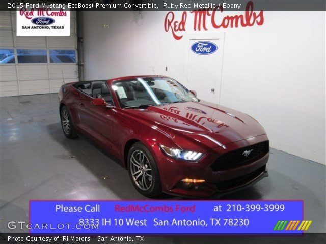 2015 Ford Mustang EcoBoost Premium Convertible in Ruby Red Metallic