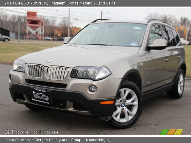 2010 BMW X3 xDrive30i in Platinum Bronze Metallic