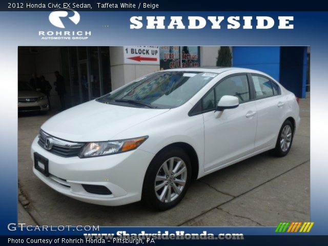 2012 Honda Civic EX Sedan in Taffeta White