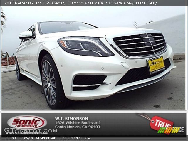 2015 Mercedes-Benz S 550 Sedan in Diamond White Metallic