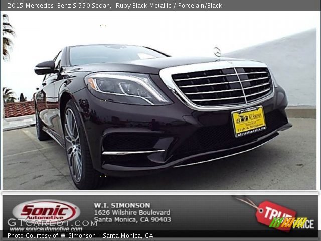 2015 Mercedes-Benz S 550 Sedan in Ruby Black Metallic