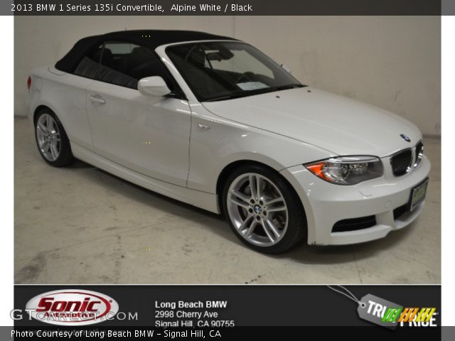 2013 BMW 1 Series 135i Convertible in Alpine White