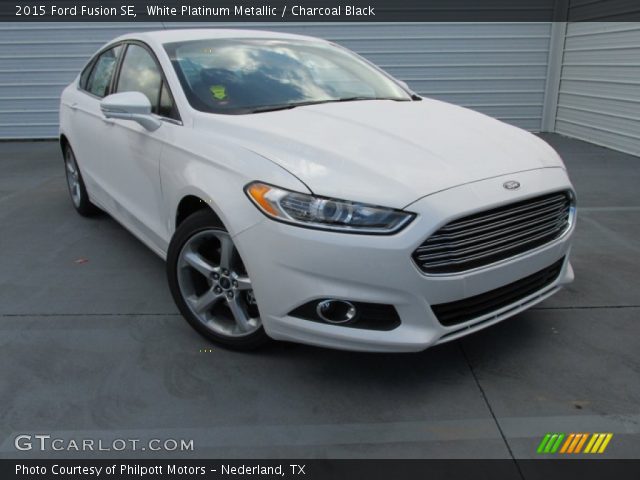 2015 Ford Fusion SE in White Platinum Metallic