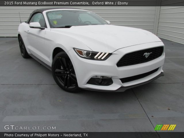 2015 Ford Mustang EcoBoost Premium Convertible in Oxford White