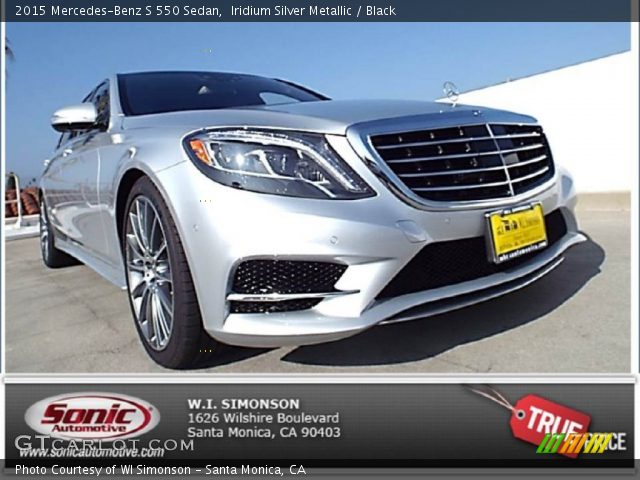 2015 Mercedes-Benz S 550 Sedan in Iridium Silver Metallic