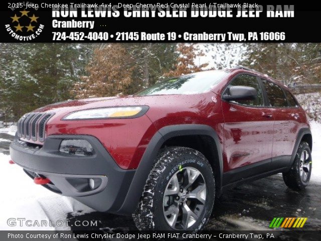 2015 Jeep Cherokee Trailhawk 4x4 in Deep Cherry Red Crystal Pearl
