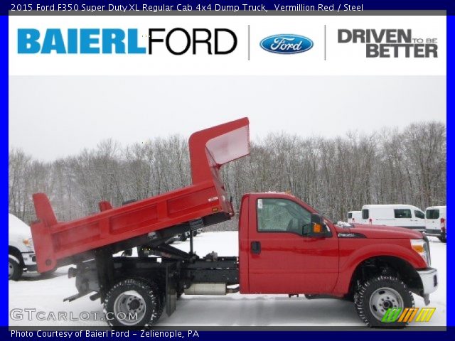 2015 Ford F350 Super Duty XL Regular Cab 4x4 Dump Truck in Vermillion Red