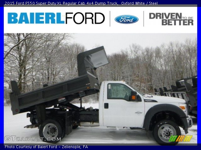 2015 Ford F550 Super Duty XL Regular Cab 4x4 Dump Truck in Oxford White