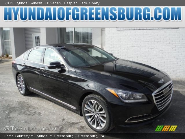 Caspian Black 2015 Hyundai Genesis 3 8 Sedan Ivory