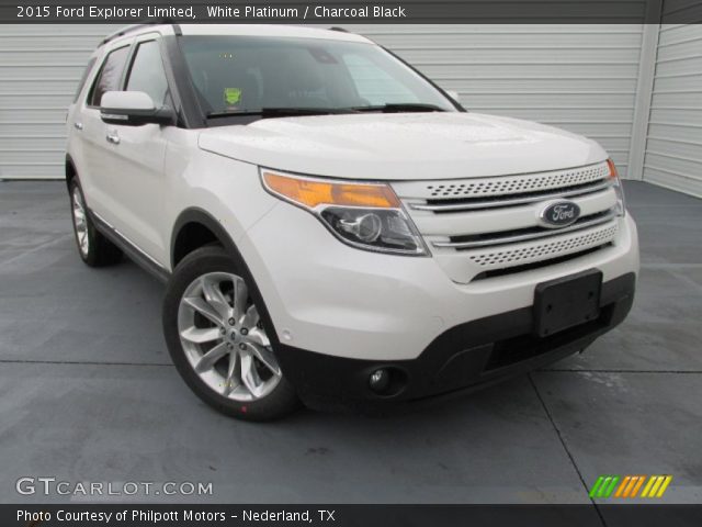 2015 Ford Explorer Limited in White Platinum