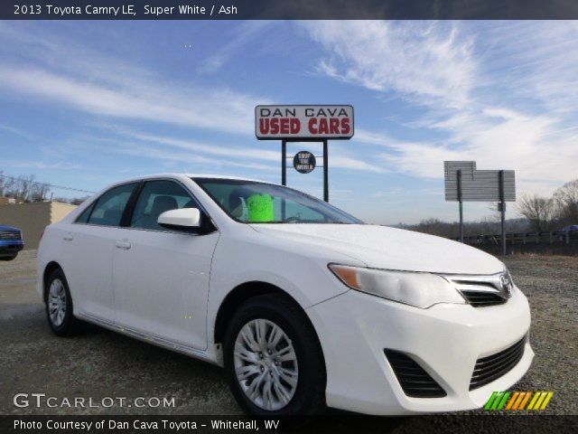 2013 Toyota Camry LE in Super White
