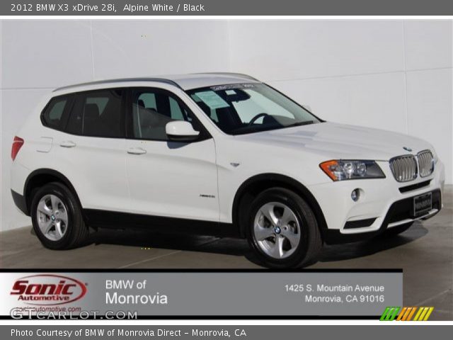 2012 BMW X3 xDrive 28i in Alpine White