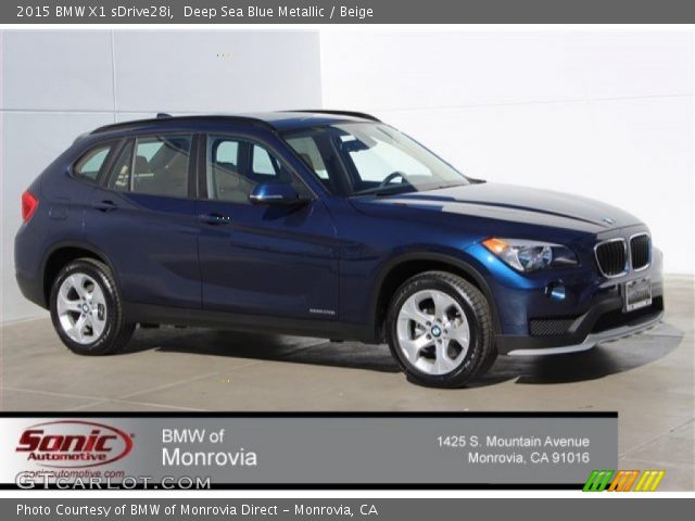 2015 BMW X1 sDrive28i in Deep Sea Blue Metallic
