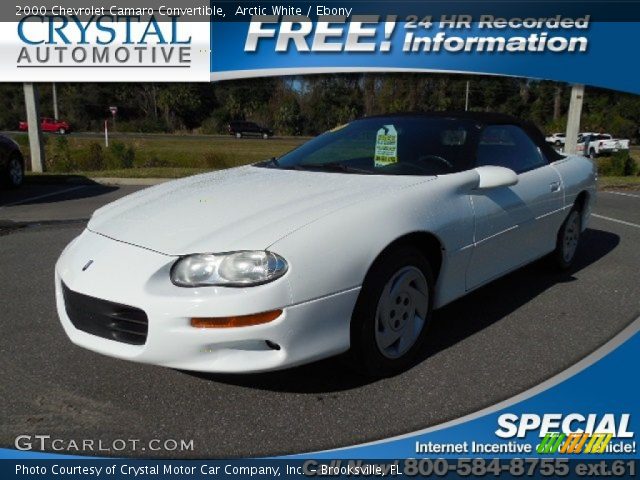 2000 Chevrolet Camaro Convertible in Arctic White
