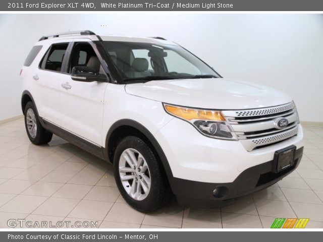 2011 Ford Explorer XLT 4WD in White Platinum Tri-Coat