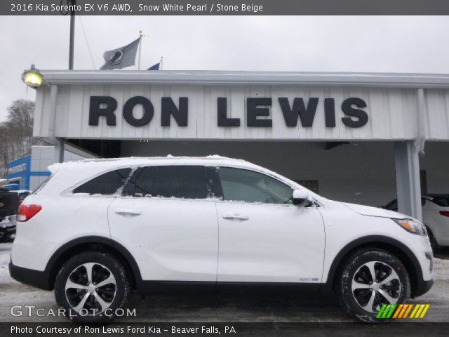 2016 Kia Sorento EX V6 AWD in Snow White Pearl