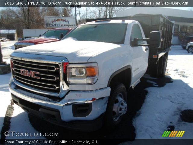 2015 GMC Sierra 3500HD Work Truck Regular Cab 4x4 Stake Truck in Summit White