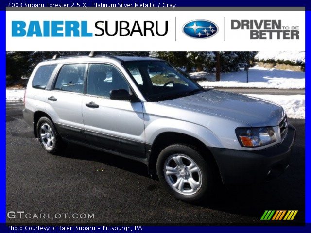 2003 Subaru Forester 2.5 X in Platinum Silver Metallic