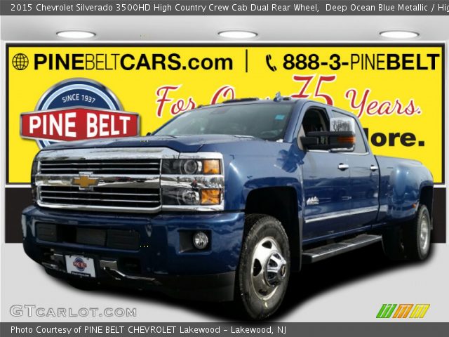 2015 Chevrolet Silverado 3500HD High Country Crew Cab Dual Rear Wheel in Deep Ocean Blue Metallic