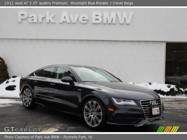 2012 Audi A7 3.0T quattro Premium in Moonlight Blue Metallic