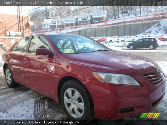 2007 Toyota Camry LE in Barcelona Red Metallic