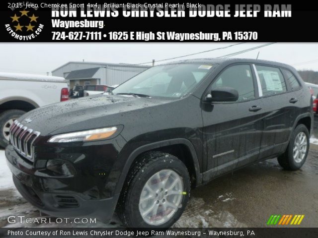 2015 Jeep Cherokee Sport 4x4 in Brilliant Black Crystal Pearl