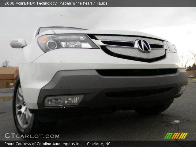2008 Acura MDX Technology in Aspen White Pearl