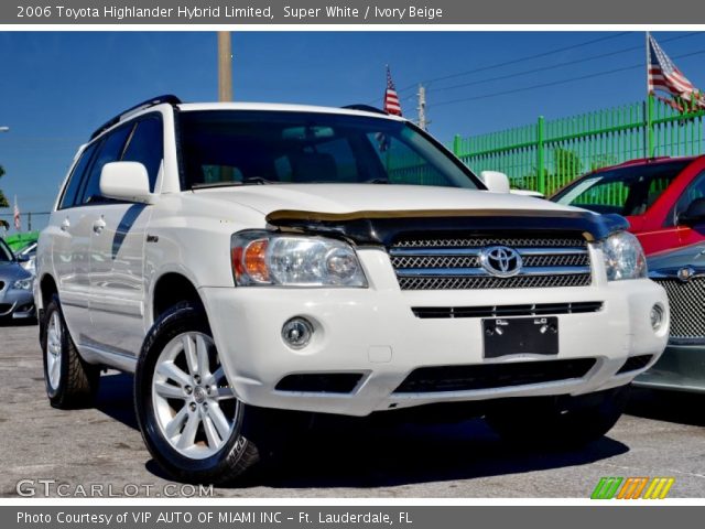 2006 Toyota Highlander Hybrid Limited in Super White