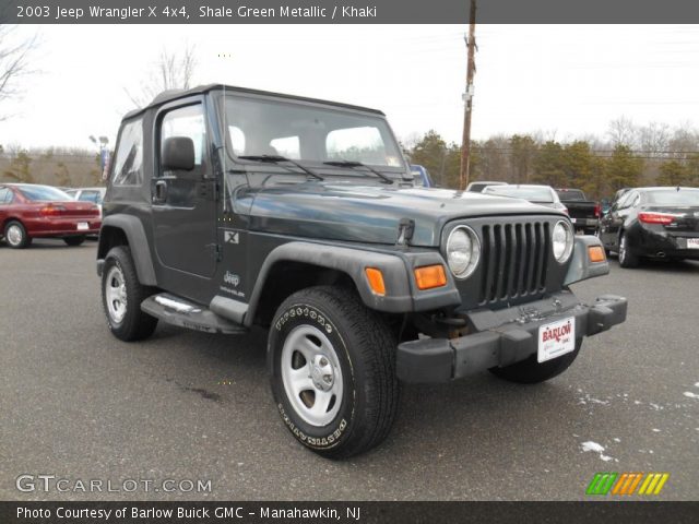 2003 Jeep Wrangler X 4x4 in Shale Green Metallic