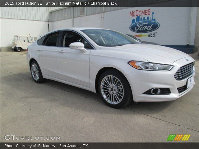 2015 Ford Fusion SE in White Platinum Metallic