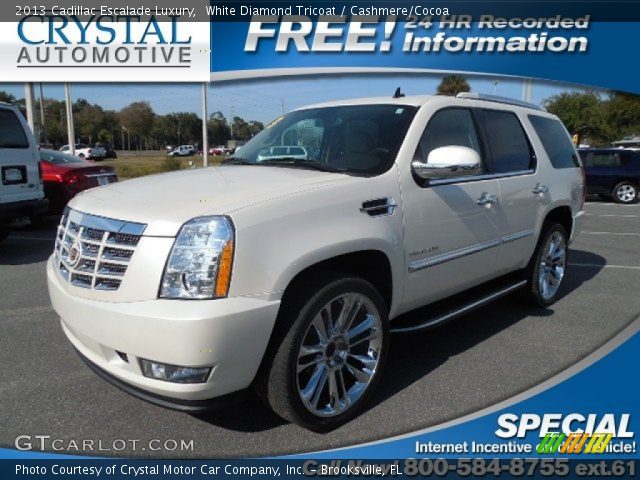 2013 Cadillac Escalade Luxury in White Diamond Tricoat