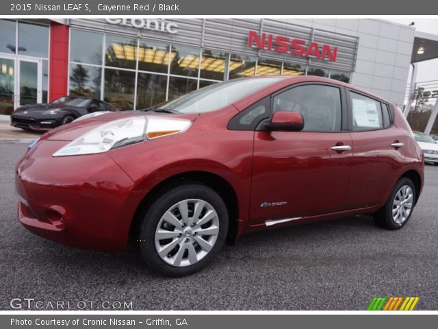 2015 Nissan LEAF S in Cayenne Red