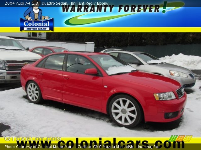 2004 Audi A4 1.8T quattro Sedan in Brilliant Red
