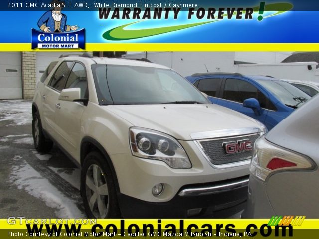 2011 GMC Acadia SLT AWD in White Diamond Tintcoat