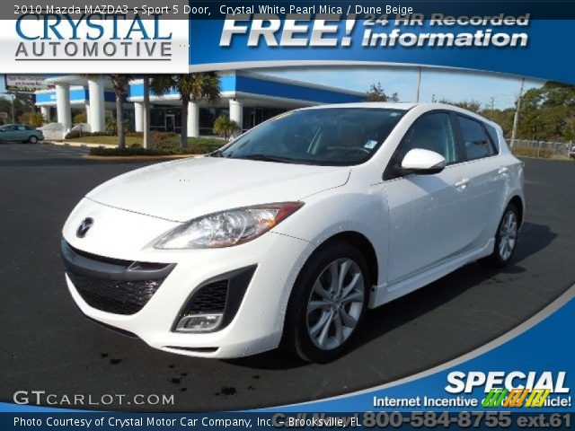 2010 Mazda MAZDA3 s Sport 5 Door in Crystal White Pearl Mica