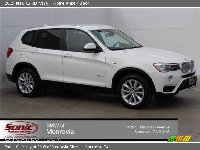 2015 BMW X3 xDrive28i in Alpine White