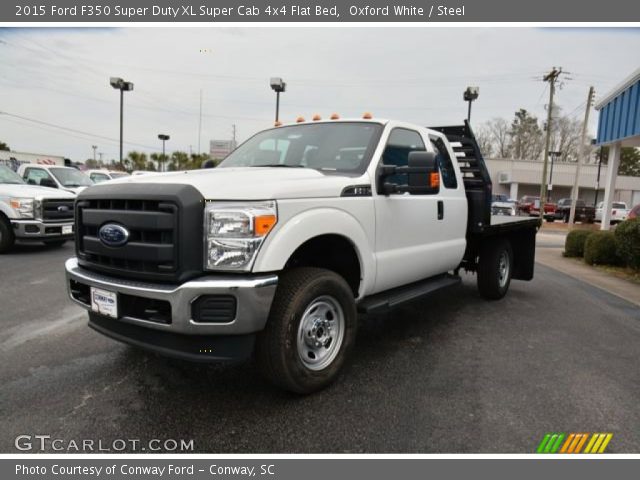 2015 Ford F350 Super Duty XL Super Cab 4x4 Flat Bed in Oxford White